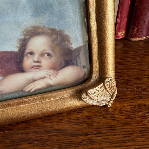 Vintage Gold Butterfly Frame with Angels - Picture 6 of 9
